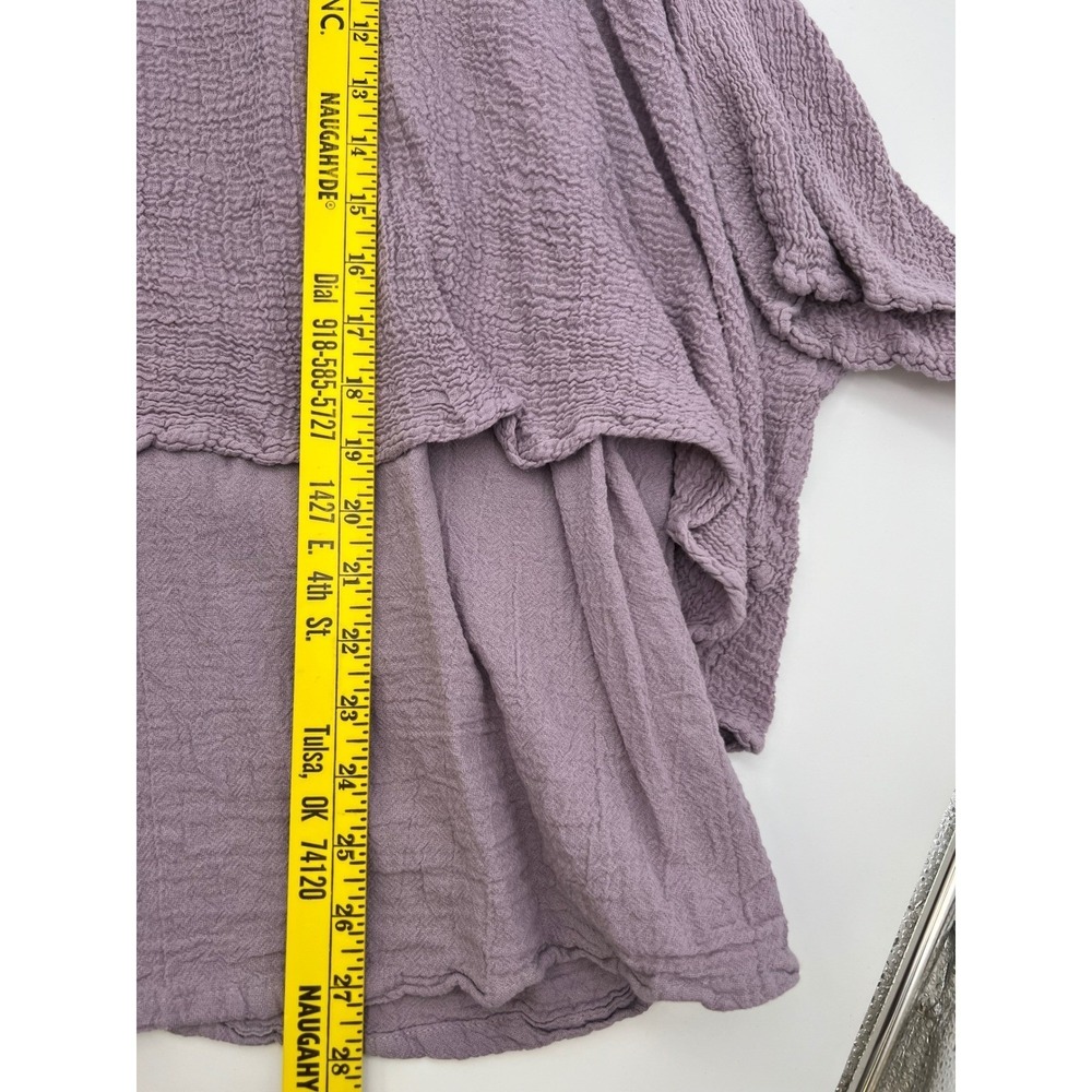 OH MY GAUZE! 2 Top Lavender Purple Cotton Crinkle Layered Lagenlook Tunic L/XL - Picture 8 of 12